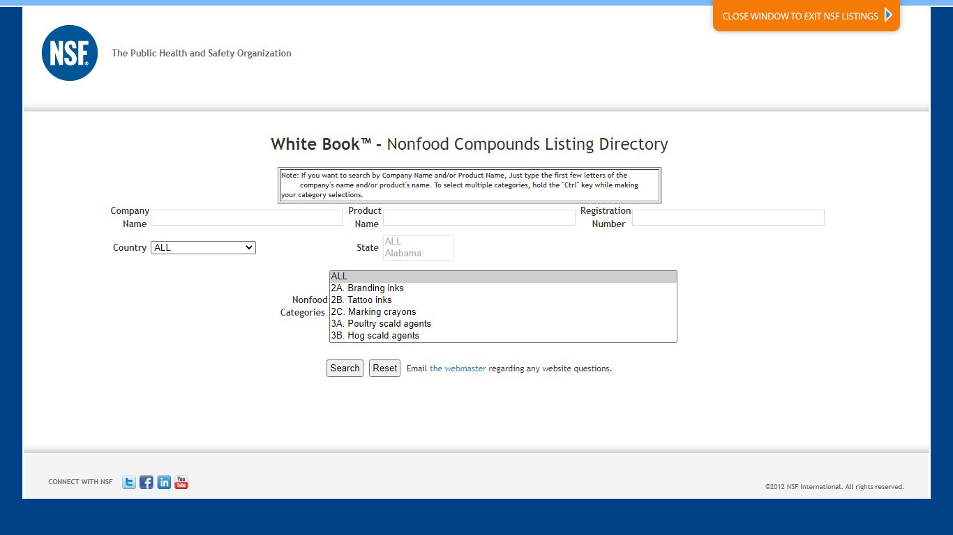 Listing Category Search Page | NSF International